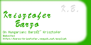 krisztofer barzo business card